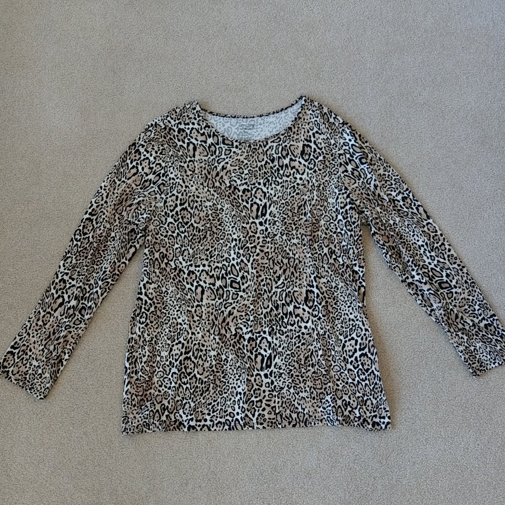 Leopard print long sleeve shirt